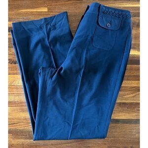 Larry Levine Stretch Navy Dress Pants Women’s Size 8 Straight Leg Trousers